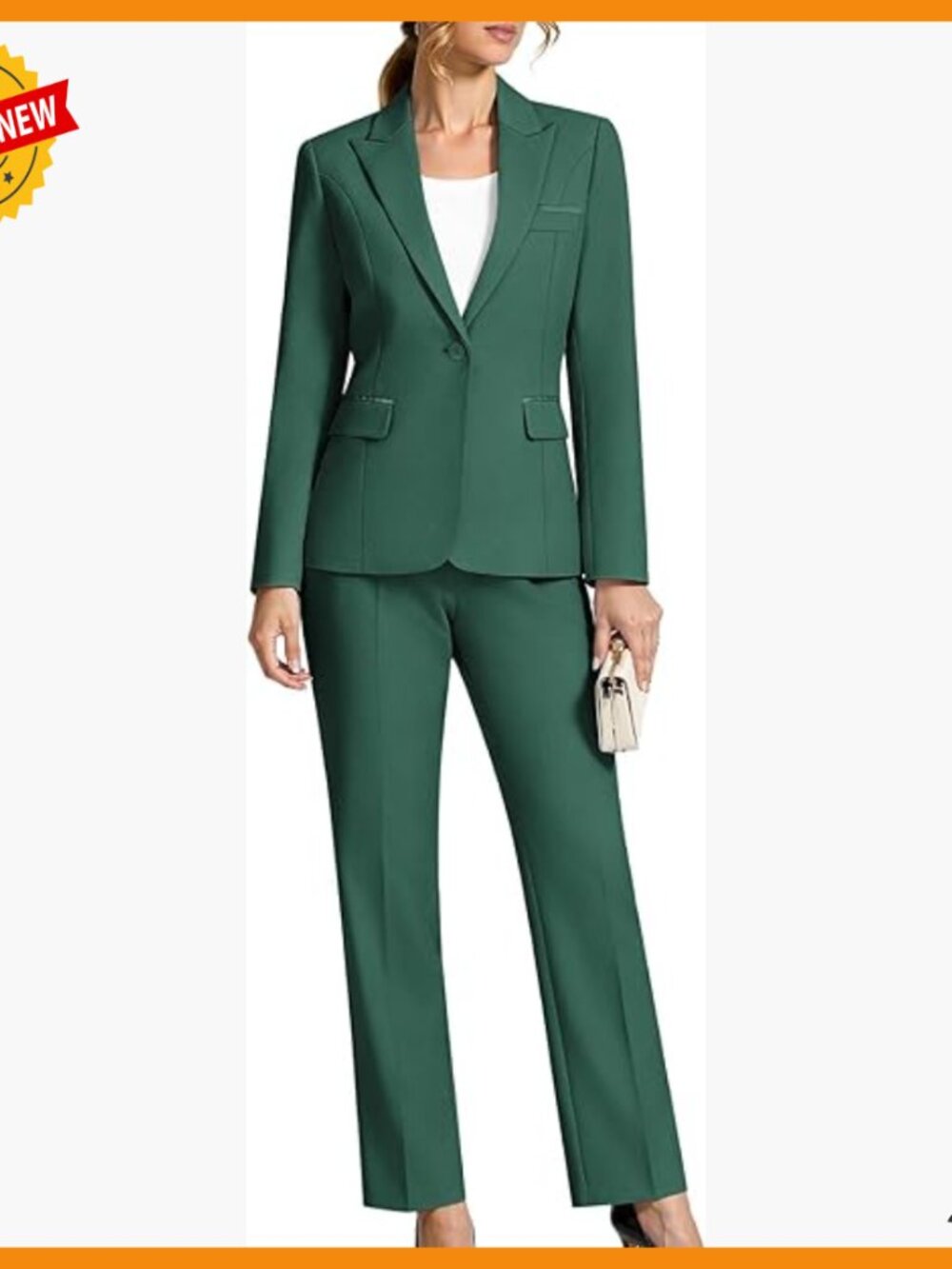 Slim Fit Blazer Pantsuit Set for Women Office Business Formal Wear